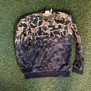 Adidas Originals Camo Crew Sweatshirt Green | Size Small |